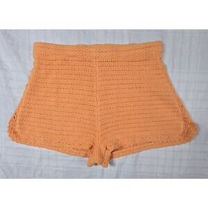 American Eagle Womens High Rise Crochet Shorts Boho Chic Orange M NWOT